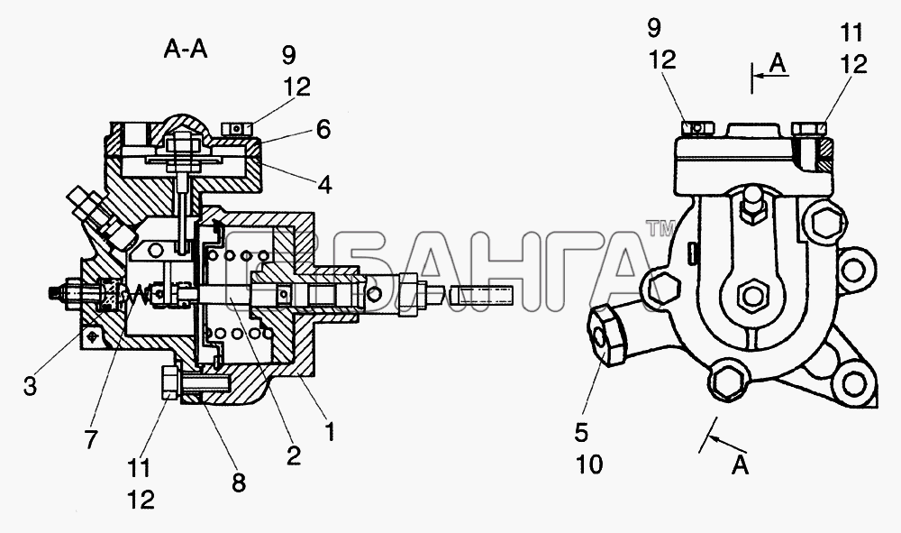 КамАЗ 740.11-240 740.31-240 (2006) Схема Корректор подачи топлива по